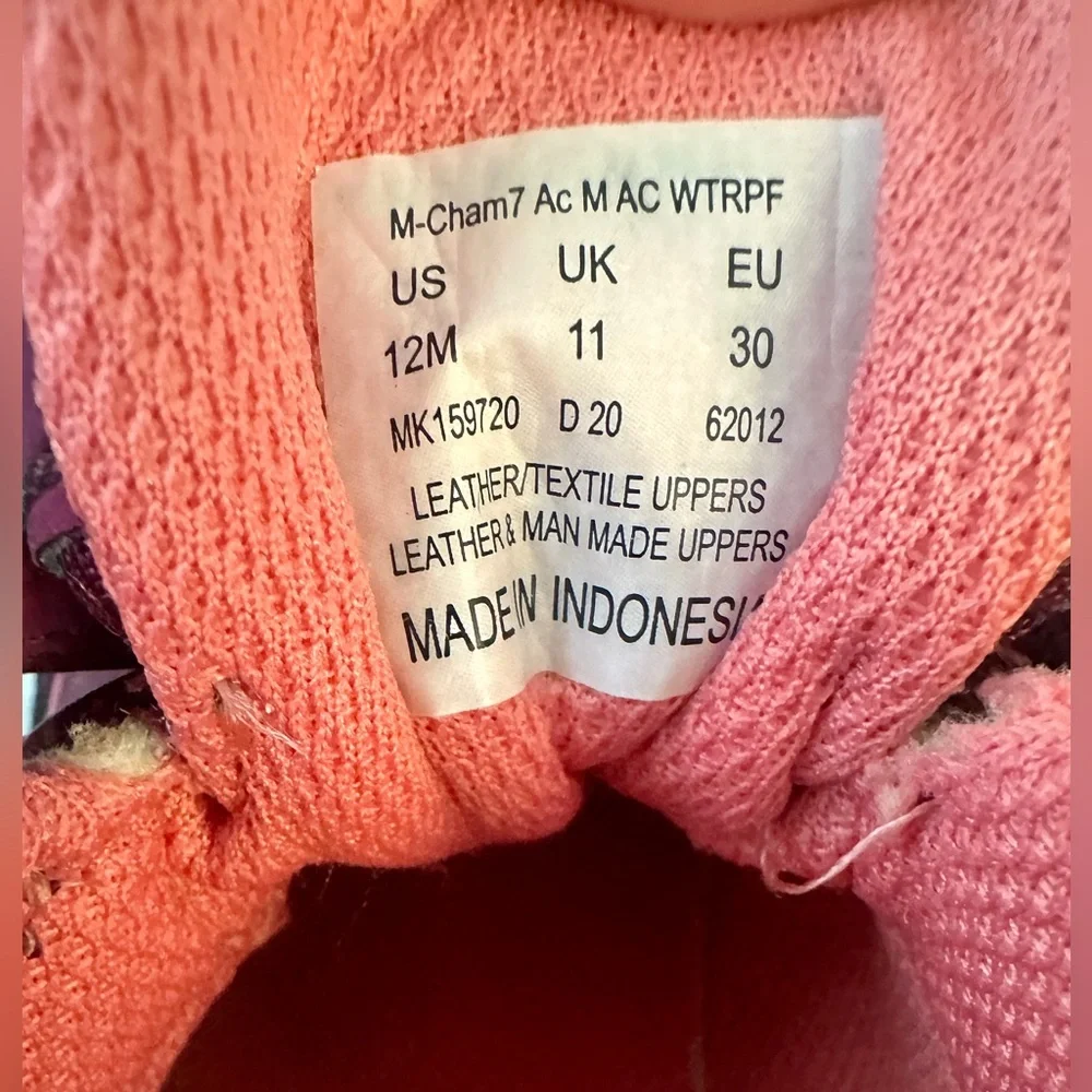 Merrell Kids Purple and Pink Waterproof Hiking Sneakers